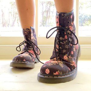 Floral Vegan Dr. Martens